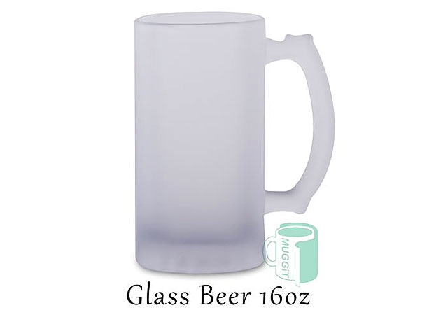 Frosted beer glass